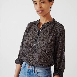 NWOT Isabel Marant Etoile Top Women's Floral Motif Printed Cotton Tunic Top M 38